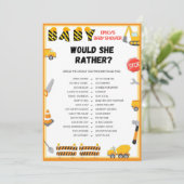 建築ベビーシャワーゲーム – 編集可能な名前 –  招待状 (スタンド正面)