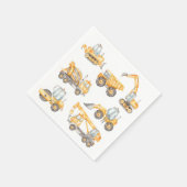 建築ベビーシャワーダンプトラックパーティー スタンダードカクテルナプキン (角)