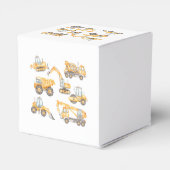 建築ベビーシャワーダンプトラックパーティー フェイバーボックス (裏面サイド)