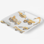 建築ベビーシャワーダンプトラックパーティー ペーパープレート (傾斜あり)