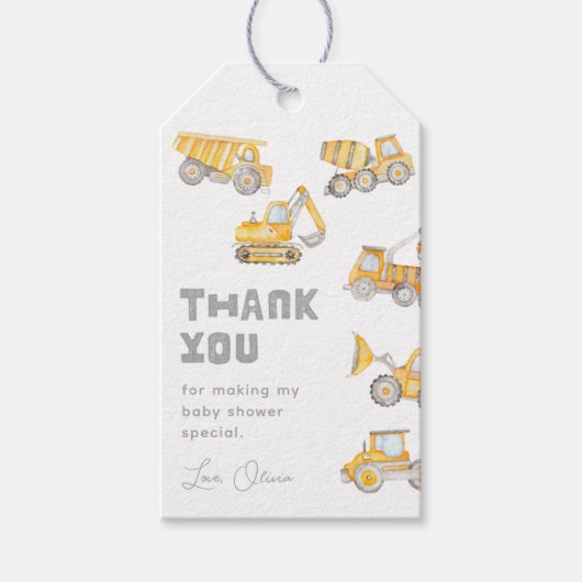 建築ベビーシャワーメッセージカード ギフトタグ (正面)