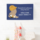 建築ベビーシャワー（ダークスキン）カスタムバナー 横断幕 (インサイチュ)