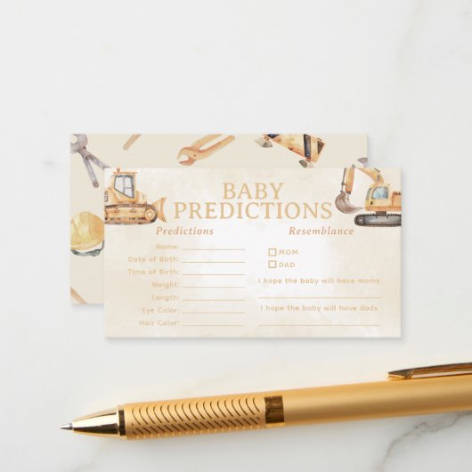 建築ベビー予測ゲーム エンクロージャーカード (正面/裏面インサイチュ)