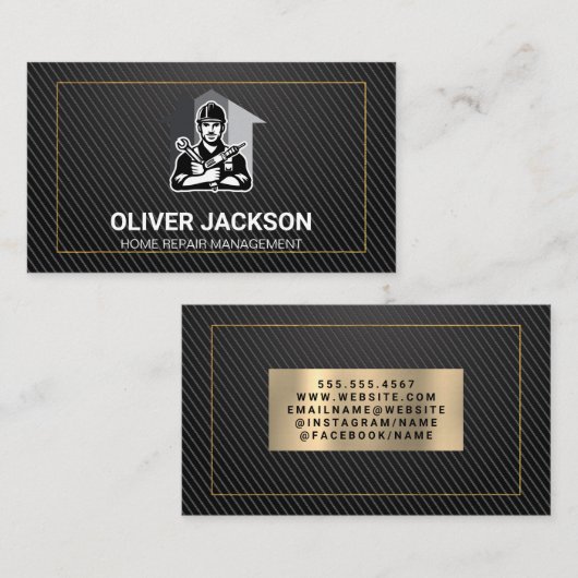 建築ホームリペアマン | ビルダー 名刺 (正面/裏面)
