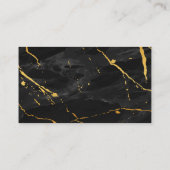 建築ホームロゴ |黒い大理石 名刺 (裏面)