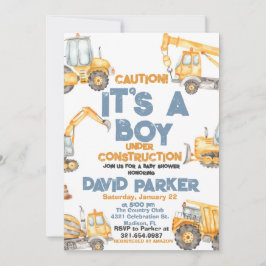 建築ボディーダンプトラックのパーティー 招待状