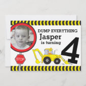 建築ボーイズ4th誕生日パーティの招待状 招待状 (正面)