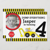 建築ボーイズ4th誕生日パーティの招待状 招待状 (正面/裏面)