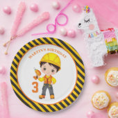 建築ボーイバースデーパーティ紙プレート ペーパープレート (パーティー)