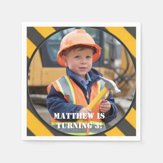 建築ボーイ誕生日Bashの下 スタンダードカクテルナプキン (正面)
