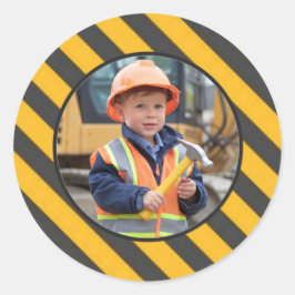 建築ボーイ誕生日Bashの下 ラウンドシール