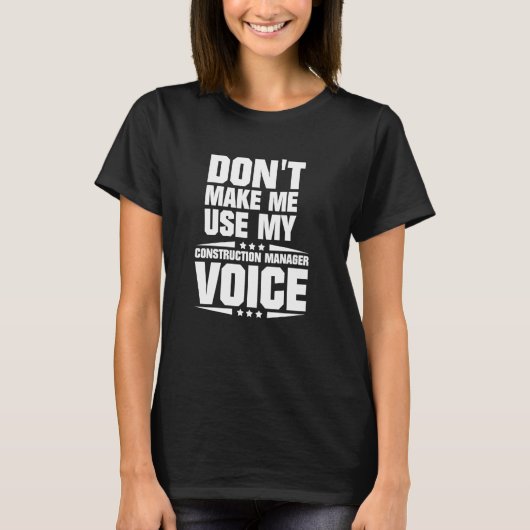 [建築マネージャの音声を使用しない] Tシャツ (正面)