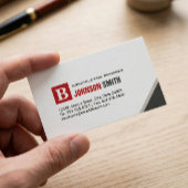 建築マネージャシンプル – シック・レッド 名刺