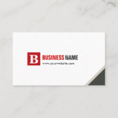 建築マネージャシンプル – シック・レッド 名刺 (裏面)