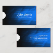 建築マネージャモダン- Dark Blue 名刺 (正面/裏面)