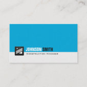 建築マネージャー – パーソナルアクアブルー 名刺 (正面)