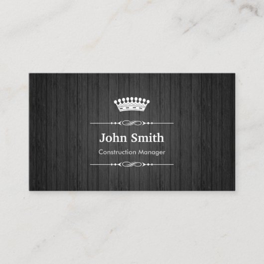 建築マネージャ王室のブラックウッドグレイン 名刺 (正面)
