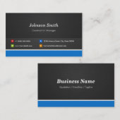 建築マネージャ – カスタマイズ可能なプロフェッショナル 名刺 (正面/裏面)