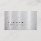 建築マネージャ – ブラシ仕上げ金属モノグラム 名刺 (裏面)