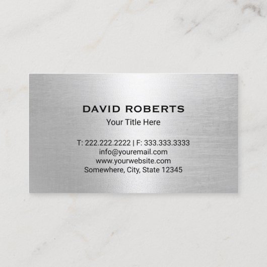 建築メタルハウスロゴ実在エテート 名刺 (裏面)