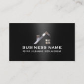 建築メタルハウスロゴ実在エテート 名刺 (正面)