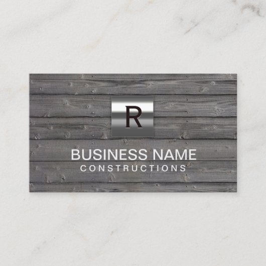 建築メタルモノグラムウッドプロフェッショナル 名刺 (正面)