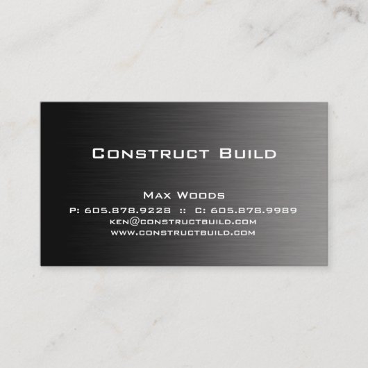 建築メタル名刺プロフェッショナル 名刺 (正面)