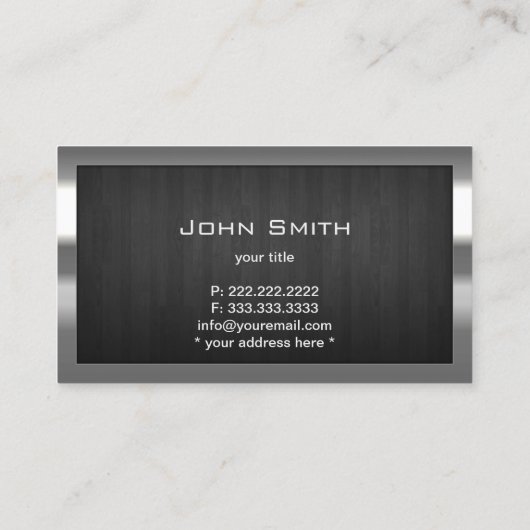 建築メタル&ウッドモノグラムプロフェッショナル 名刺 (裏面)