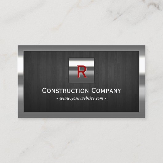 建築メタル&ウッドモノグラムプロフェッショナル 名刺 (正面)