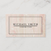 建築モダンとミニマル木目のテクスチャ 名刺 (正面)