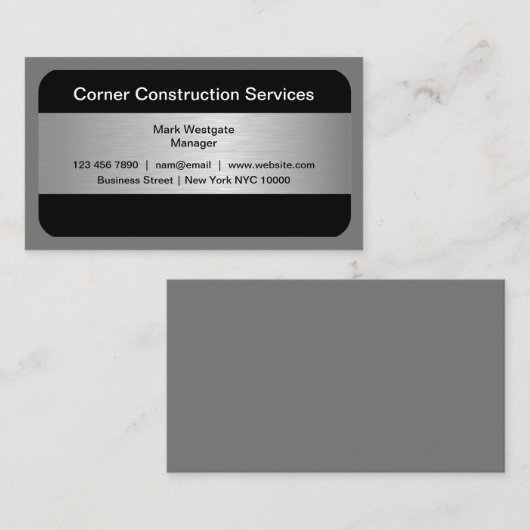 建築モダンの新しい名刺 名刺 (正面/裏面)