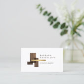 建築モダンインテリアデザインロゴ 名刺 (スタンド正面)