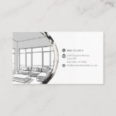 建築モダンスケッチモノグラム 名刺 (裏面)