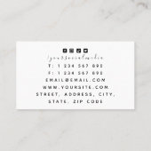 建築モダンスタイリッシュアップタウンハウスアーキテクト 名刺 (裏面)