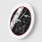 建築モダンデザインの壁のデコ時計 ラージ壁時計 (傾斜)