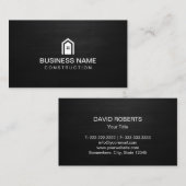 建築モダンハウスロゴダークウッド 名刺 (正面/裏面)
