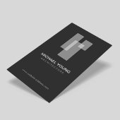 建築モダンブロックのロゴ（白/グレー） 名刺