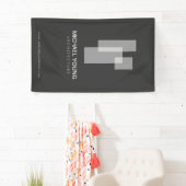 建築モダンブロックのロゴ（白/グレー） 横断幕 (インサイチュ)