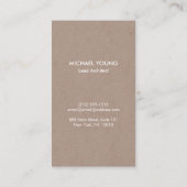 建築モダンブロックのロゴ(白/タン) 名刺 (裏面)