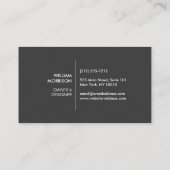 建築モダンブロックロゴII白/グレー 名刺 (裏面)