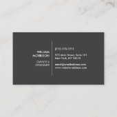 建築モダンブロックロゴII白/グレー 名刺 (裏面)