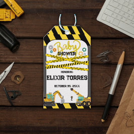 建築モダンベビーシャワー ギフトタグ