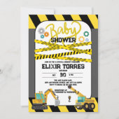 建築モダンベビーシャワー 招待状 (正面)