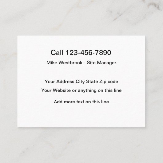 建築モダン名刺 名刺 (裏面)