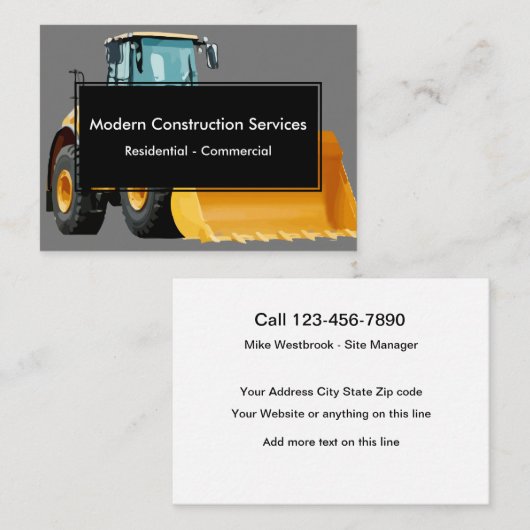 建築モダン名刺 名刺 (正面/裏面)