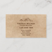 建築モダン手利人大工ツール工芸品 名刺 (裏面)