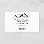 建築モダン手利人大工ツール釜林 名刺 (裏面)