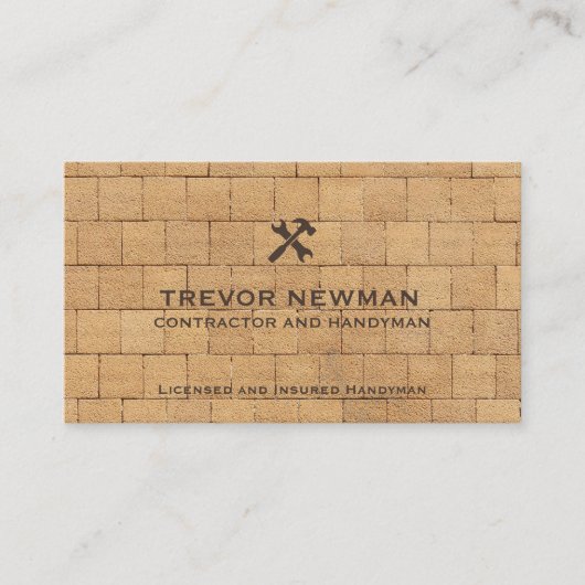 建築モダン手利具煉瓦の壁 名刺 (正面)