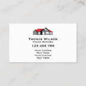 建築モダン手利大工の工具修理 名刺 (裏面)