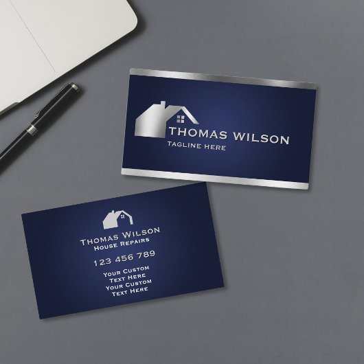 建築モダン手利民大工の屋根金ゴールド 名刺